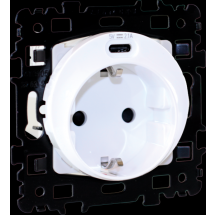  SQUARE PC Schuko + USB C BLC 