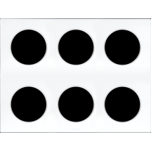  SQUARE PLAQUE BLC 2x3P 
