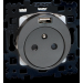  SQUARE PC 2P+T + USB-A Vulcain 