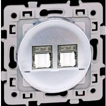  SQUARE DBLE RJ45 CAT6GR3STSILV 