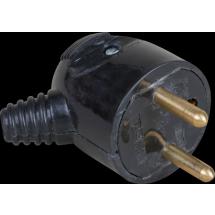  16A MALE P.FEUILLE COUDEE NOIR 