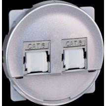  COMETE DbleRJ45Cat6Grd3SILVER 