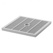  COUVERCLE 200X200 GRILLE GRIS 