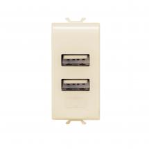  DOUBLE USB POWER SUPPLY 1M WHI 
