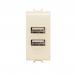  DOUBLE USB POWER SUPPLY 1M WHI 