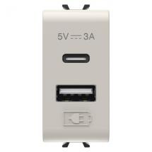  CHARGEUR DBLE USB A+C 5V 3A BE 