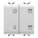  POUSSOIRS 4 CANAUX KNX - BLANC 