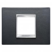  PLAQUE LUX 2P CUIR NOIR 