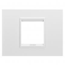  PLAQUE LUX 2P METAL BLANC MONO 