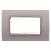  PLA LUX RECT. 4P VERRE GRIS 
