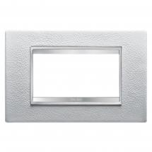  PLAQUE LUX 4P CUIR BLANC 