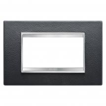  PLAQUE LUX 4P CUIR NOIR 