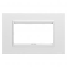  PLAQUE LUX 4P METAL BLANC MONO 
