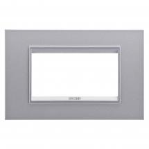  PLAQUE LUX 4P METAL TITANE MON 