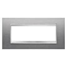  PLAQUE LUX 6P INOX BROSSE 