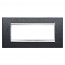  PLAQUE LUX 6P CUIR NOIR 
