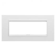  PLAQUE LUX 6P BLANC MONOCHROME 