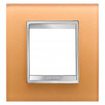  PLAQUE LUX INT. 2P VERRE OCRE 