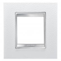  PLAQUE LUX INT. 2P CUIR BLANC 