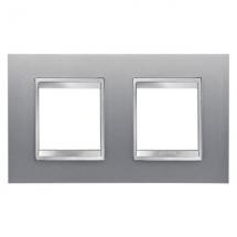  PLAQUE LUX INT. 2+2P H TITANE 