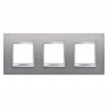  PLAQUE LUX INT. 2+2+2P H INOX 