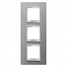 PLAQUE LUX INT. 2+2+2P V INOX 