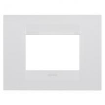  PLAQUE GEO 3P BLANC SATIN 
