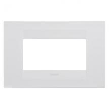 PLAQUE GEO 4P BLANC SATIN 