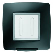  PLAQUE ETANCHE 2P IP55 NOIR 