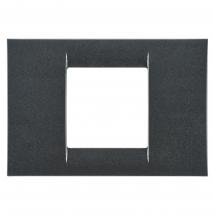 PLAQUE 2 POS.ARDOISE METALLISE 