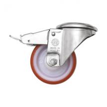  SET 4 SWIVELING WHEELS + BRAKE 