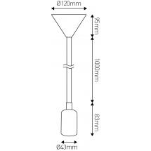  SUSPENSION SILICONE E27 CABLE 
