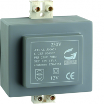  TRANSFO ALIM 230V / 12V 18VA 
