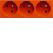  PC TRIPLE GOUL 2P+T 16A ORANGE 