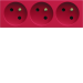 PC TRIPLE GOUL 2P+T 16A ROUGE 