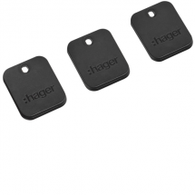  3 BADGES RFID PORTE-CLE NOIR 