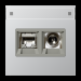  CADRE 2 POSTES / CD500 GRIS CL 