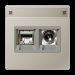  CADRE 2 POSTES / CD500 PLATINE 