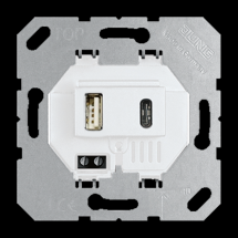  PRISE USB DOUBLE 2100 MA BLANC 
