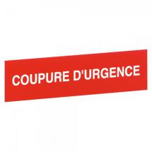  ETIQUETTE COUPURE D'URGENCE 