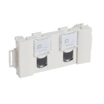  RJ45X2 C6A STP SOLUCLIP MOSAIC 