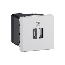  CHARG USB  A+C 20W PD BLANC 
