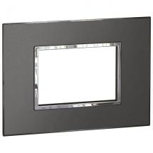  3 MOD PLAQ SQ 2 X 4 BLACK 