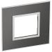 2 MOD 1G PLAQ SQ BLACK 