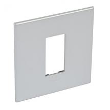  1 MOD 1G PLAQ SQ SOFT ALU 