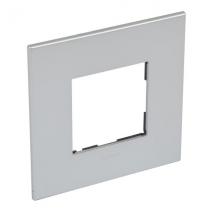  2 MOD 1G PLAQ SQ SOFT ALU 