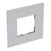  2 MOD 1G PLAQ SQ SOFT ALU 
