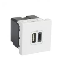  CHARG 2M 2USB A+C 3A 15W BL 