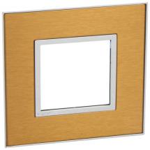  PLATE 2 SQ MOD F-G GOLD BRASS 