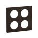 PLAQUE 2X2 POSTES NOIR MAT 